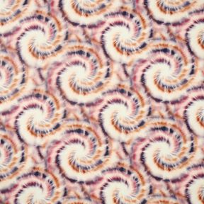 Viscosestof batik spiralen – creme/bruin, 