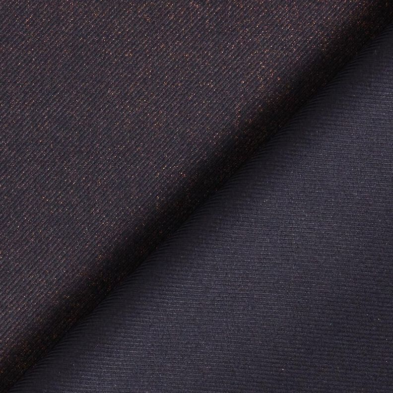 Stretch gabardine glitters – nachtblauw/brons,  image number 4