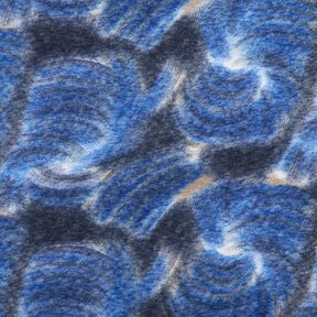 Fijngebreide batik opgeruwd – marineblauw/nachtblauw, 