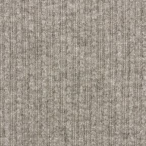 Gebreide stof met kabelpatroon gemêleerd – grijs | Stofrestant 70cm, 