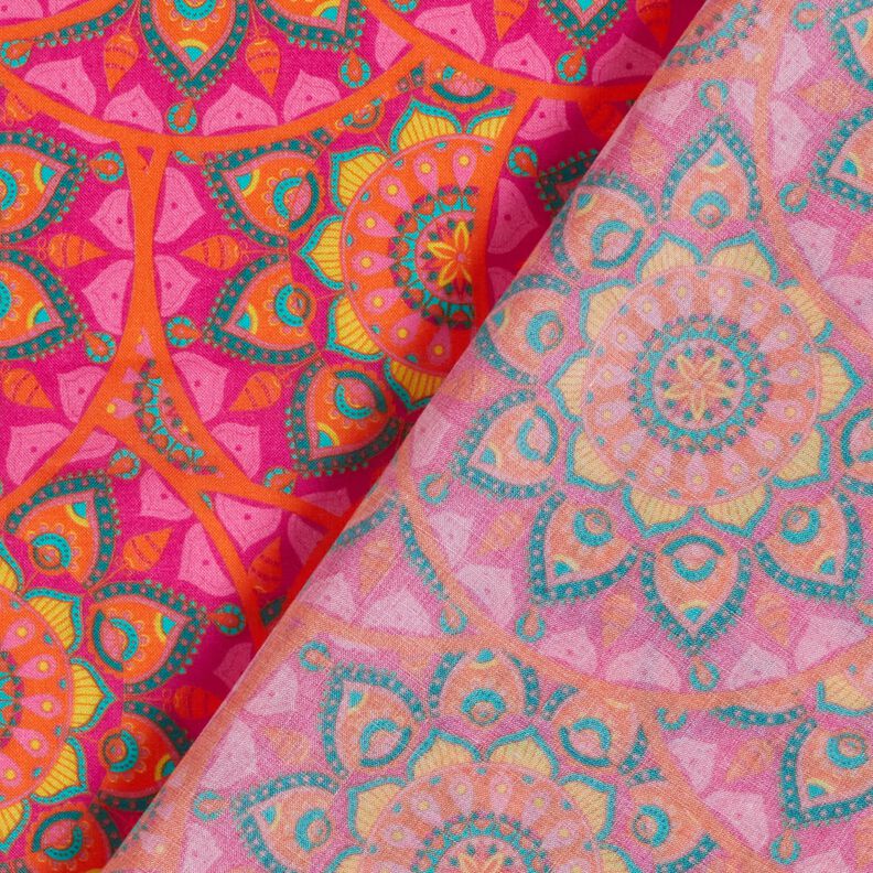 Viscose voile mandala – purper/oranje,  image number 4