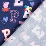 Katoenpopeline Peppa Pig-letters Licentiestof | ABC Ltd – indigo,  thumbnail number 4