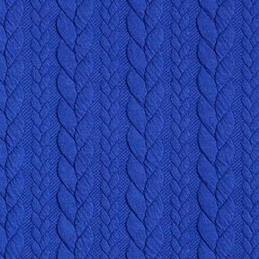 Jerseyjacquard cloqué kabelsteekpatroon – koningsblauw, 