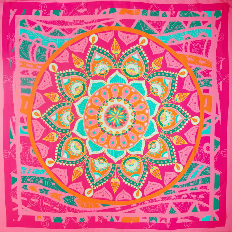 Strandlaken pareo paneel mandala – purper/oranje,  image number 1