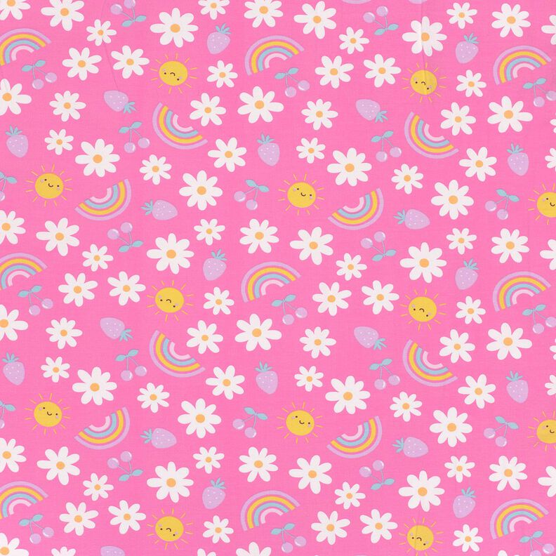 Katoenjersey Zomer in de lucht – roze,  image number 1