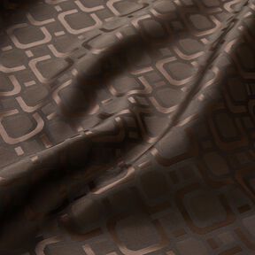 Voeringstof Jacquard Retropatroon – donkerbruin, 