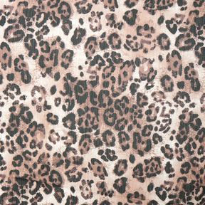 Chiffon luipaard & lurex strepen – beige/zwart, 