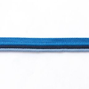 Paspelband trio [ 15 mm ] – aquablauw/duifblauw, 