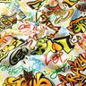 Decostof Half panama Graffiti – zilvergrijs,  thumbnail number 2