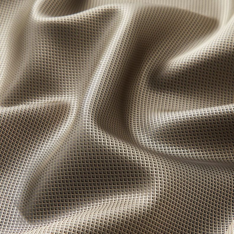 Voeringstof Jacquard kleine ruiten – grijs,  image number 2