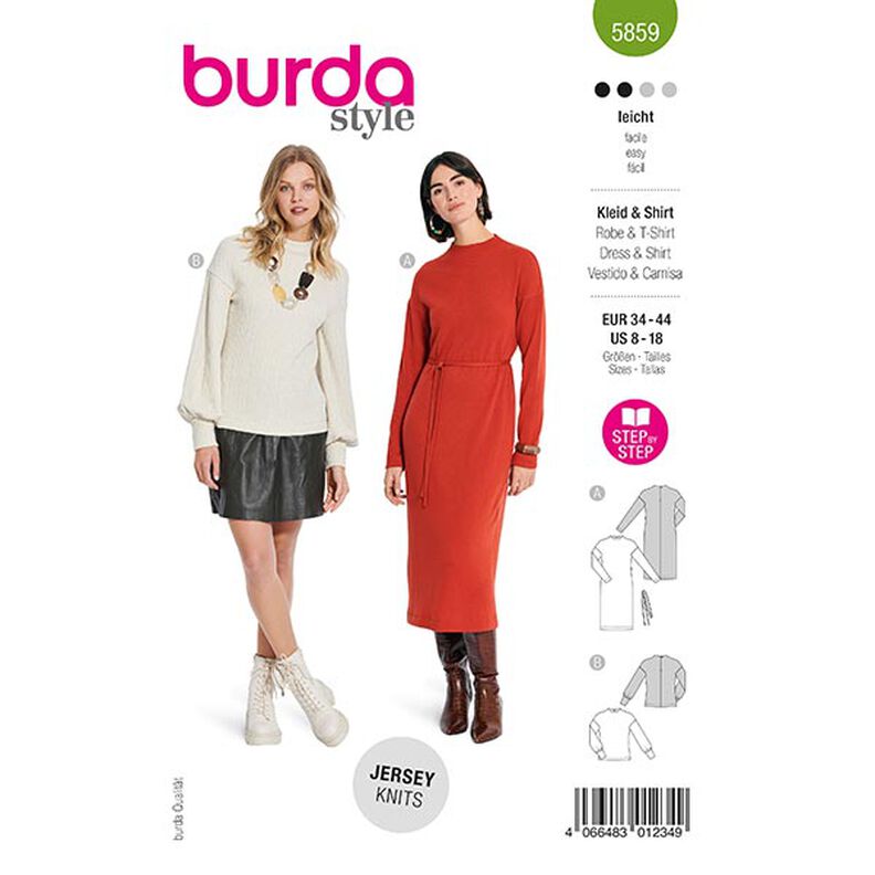 Jurk / Shirt | Burda 5859 | 34-44,  image number 1