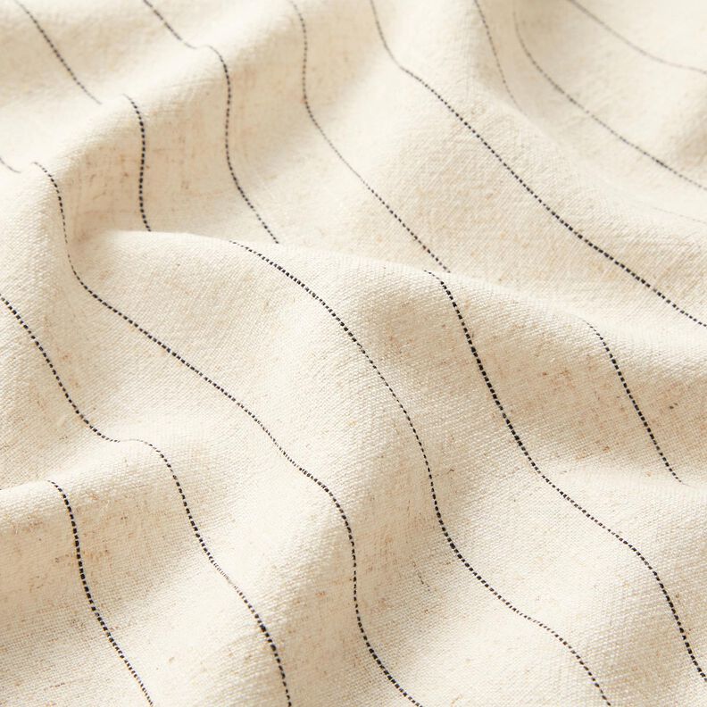 Viscose-linnen-crêpe brede naaldstrepen – beige,  image number 2