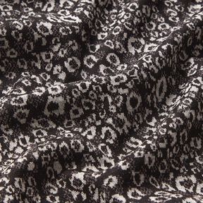 Gebreid jacquard abstract luipaardpatroon – zwart/nevelgrijs, 