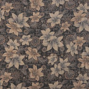 Chiffon gestileerde bloemen – zwart, 