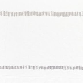 Vitragestof Voile fijne strepen 295 cm – zijdegrijs/ivoor, 