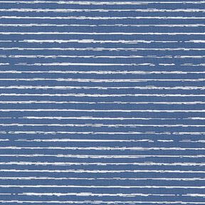 Katoenjersey Skribbel-strepen – jeansblauw, 