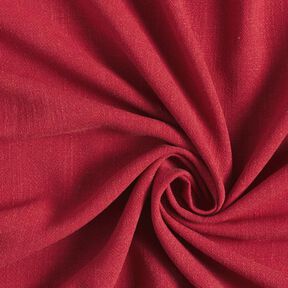 Viscose-linnen-stof – karmijnrood, 