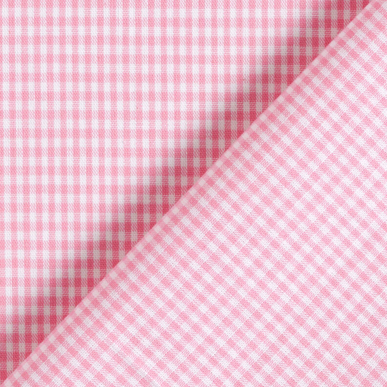 Katoenen stof Vichy ruit 0,2 cm – roze/wit,  image number 4