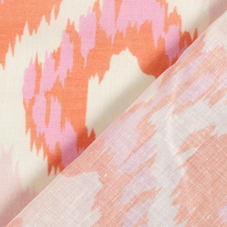 Katoenvoile Ikat-look – beige/oranje,  image number 4