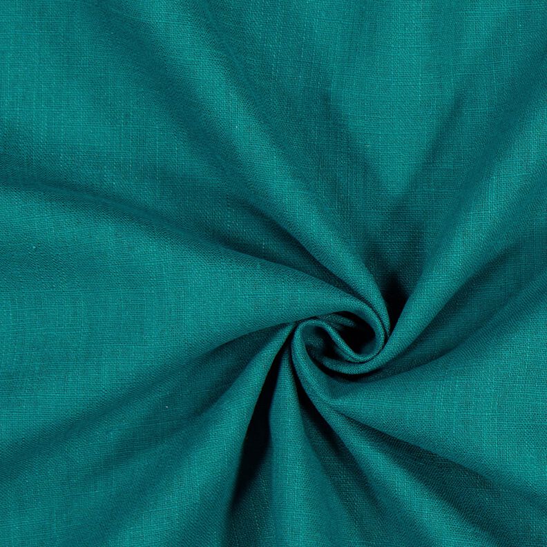 Linnen stof Ramee mix medium – blauwe spar,  image number 1