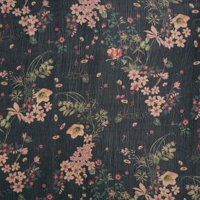 Chiffon bloemenweide – zwart, 