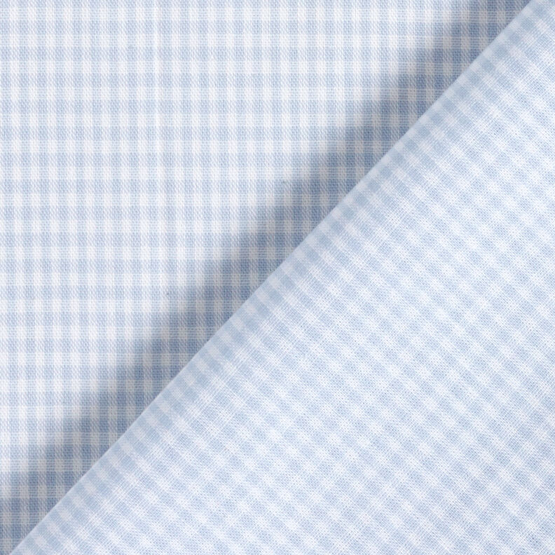 Katoenen stof Vichy ruit 0,2 cm – licht jeansblauw/wit,  image number 4