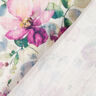 Mousseline/dubbel gehaakte stoffen Aquarelbloemen Digitaal printen | by Poppy wit/purper,  thumbnail number 4