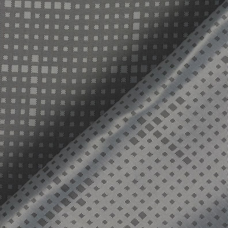 Voeringstof Jacquard onregelmatige vakjes – donkergrijs,  image number 4