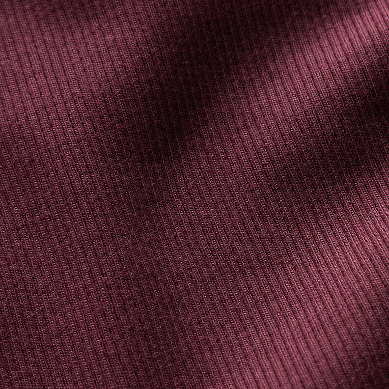 Fijne ribbel Katoenjersey – merlot,  image number 2