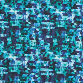 Softshell kleurrijke driehoeken Digitaal printen – nachtblauw/turkoois, 
