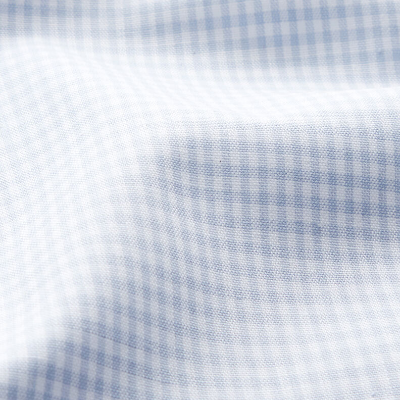Katoenen stof Vichy ruit 0,2 cm – licht jeansblauw/wit,  image number 2