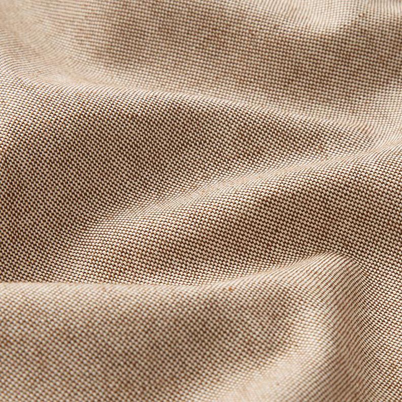 Decostof half panama Chambray gerecycled – middelbruin,  image number 2