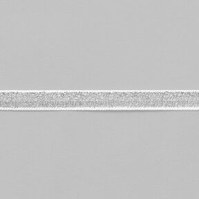 Fluweelband Effen Metallic [10 mm] – zilver metallic, 