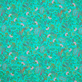 Viscose voile kleurrijke takken – aquablauw/purper, 