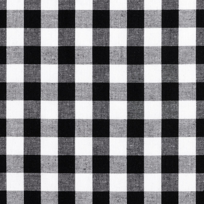 Katoenen stof Vichy ruit 1,7 cm – zwart/wit,  image number 1