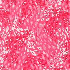Crêpe abstract luipaardpatroon – intens roze, 