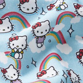 Katoenpopeline Hello Kitty-regenbogen Licentiestof | SANRIO – hemelsblauw, 
