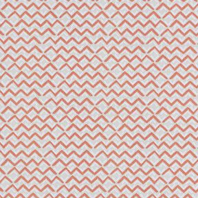 Katoenen stof Cretonne Etnische zigzag – terracotta, 