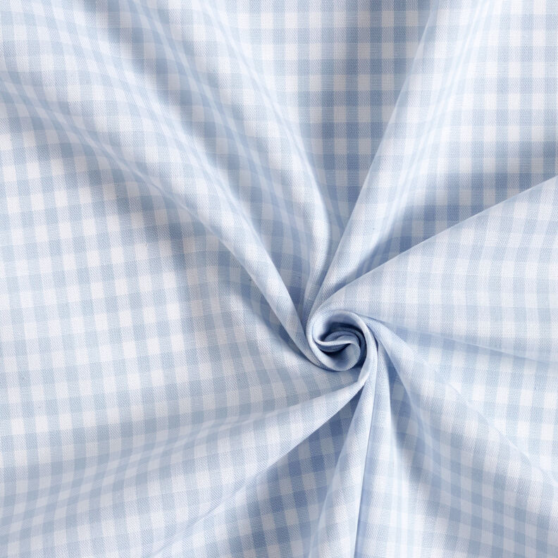 Katoenen stof Vichy ruit 0,5 cm – licht jeansblauw/wit,  image number 3