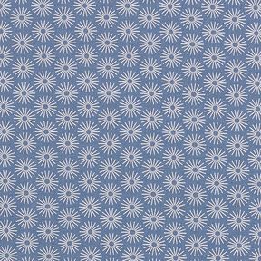 Katoenjersey bloemen laten schijnen – jeansblauw, 