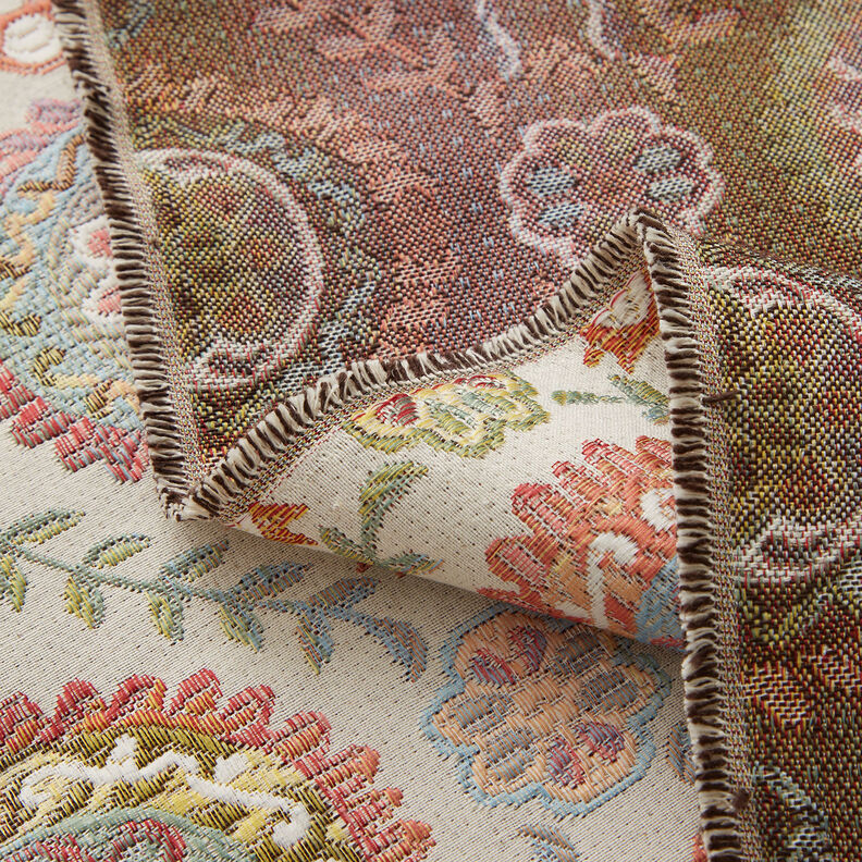 Decostof Jacquard bloementapijt – lichtbeige,  image number 3