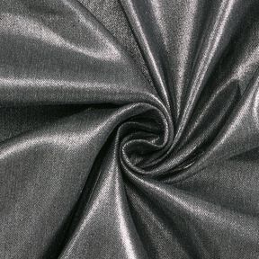 Denimstretch metallic – zwart/zilver metallic, 