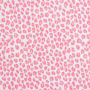 Badpakstof luipaardprint – wit/roze, 