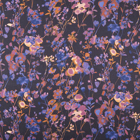 Viscosemix aquarel bloemen – nachtblauw, 