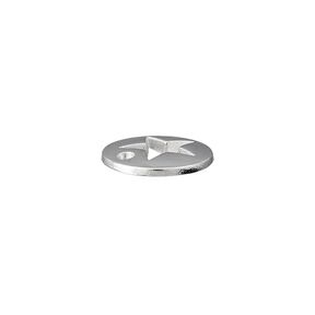 Garnering ster [ Ø 12 mm ] – zilver metalen, 