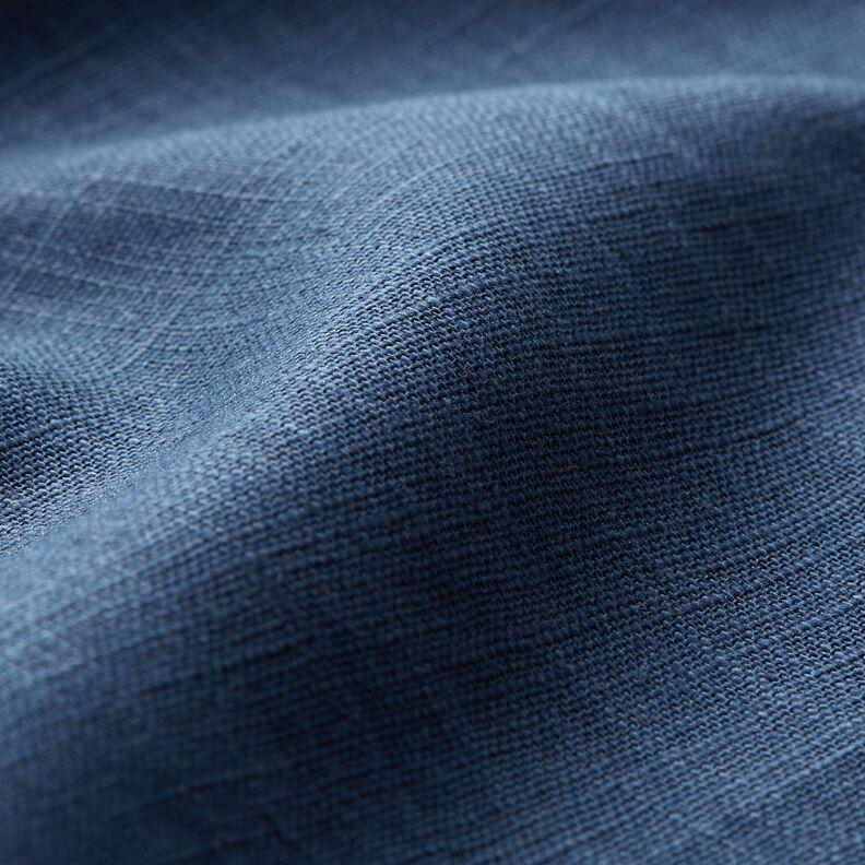 Linnen stof Ramee mix medium – jeansblauw,  image number 2