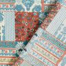 Katoenen stof Cretonne bloemen patchwork – blauw,  thumbnail number 4