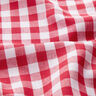 Katoenen stof Vichy ruit 1 cm – rood/wit,  thumbnail number 2
