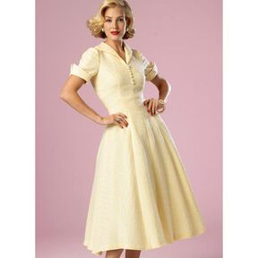 Vintage - jurk 1952, Butterick 6018|40 - 48, 