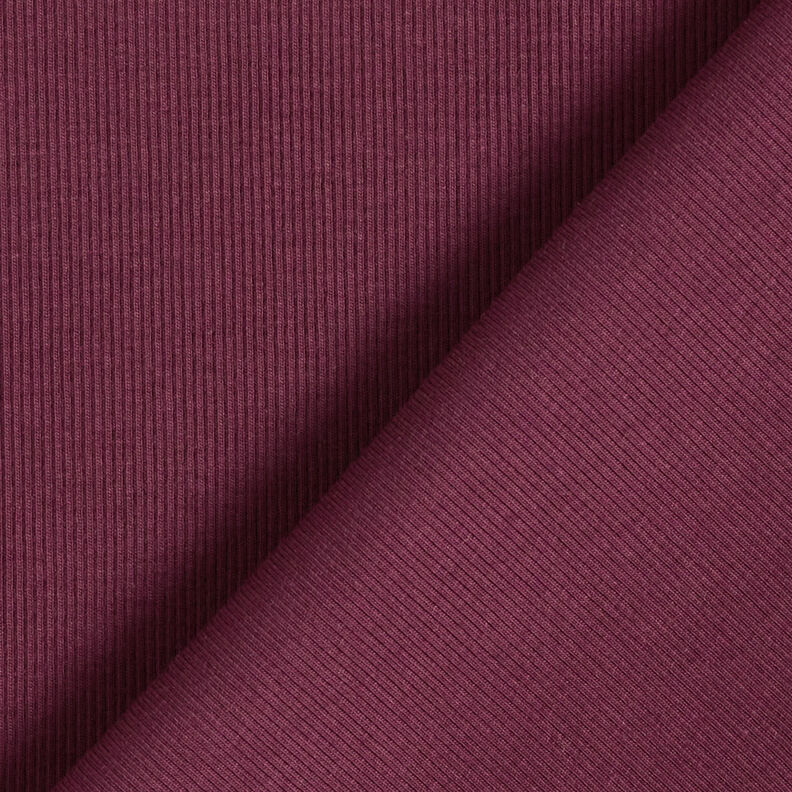 Fijne ribbel Katoenjersey – merlot,  image number 3